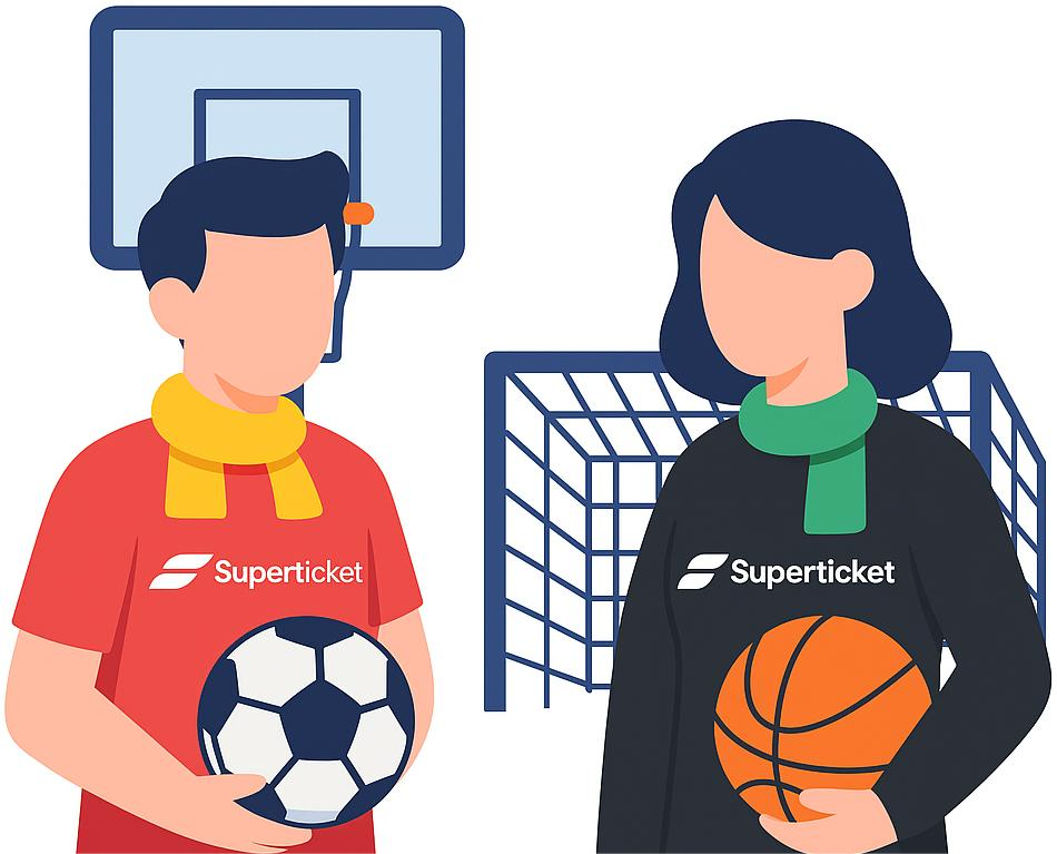 Fans holding tickets